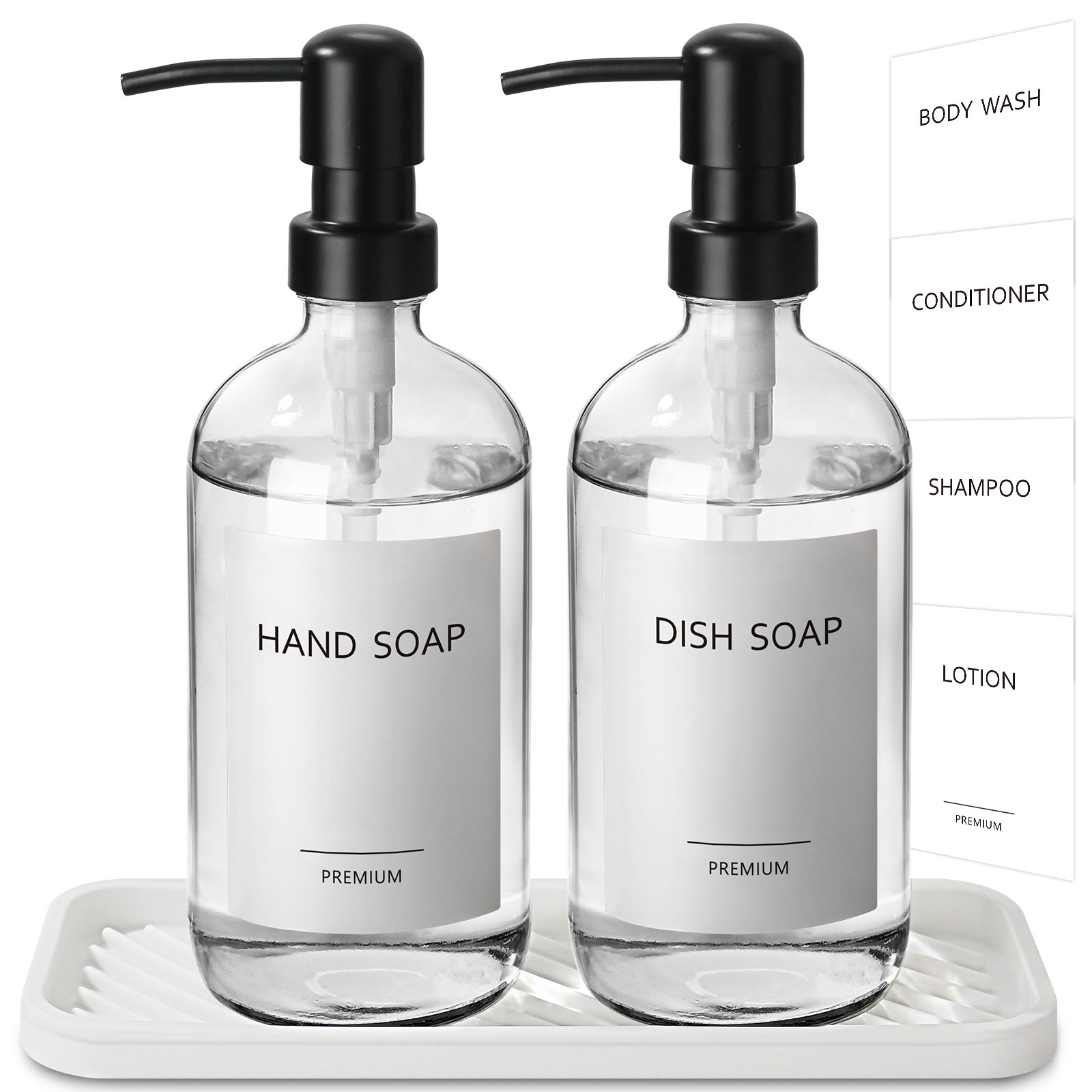 GMISUN Hand and Dish Soap Dispenser Set,